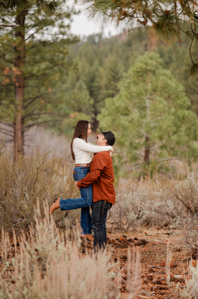 Perfect engagement photos in Washoe Valley, Nevada.