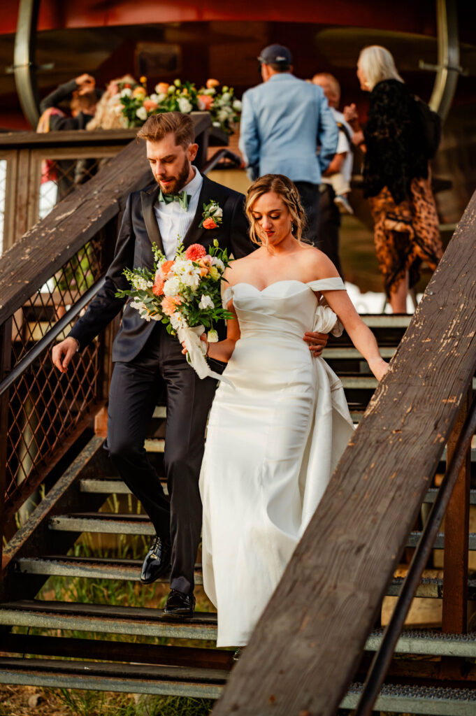 Wedding photos on gondola
