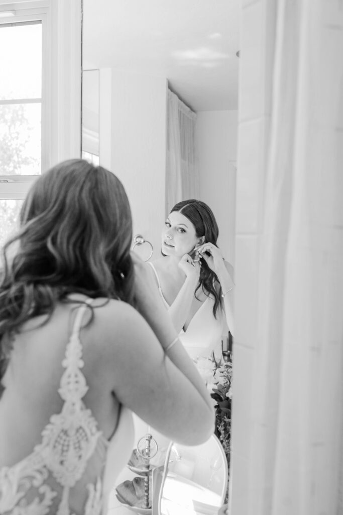 Bride getting ready in Reno, Nevada